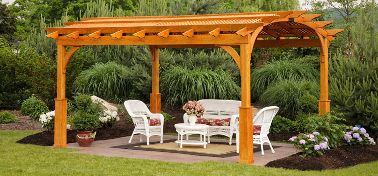 Cedar Wood Pergola Installation in Lake View Terrace, CA